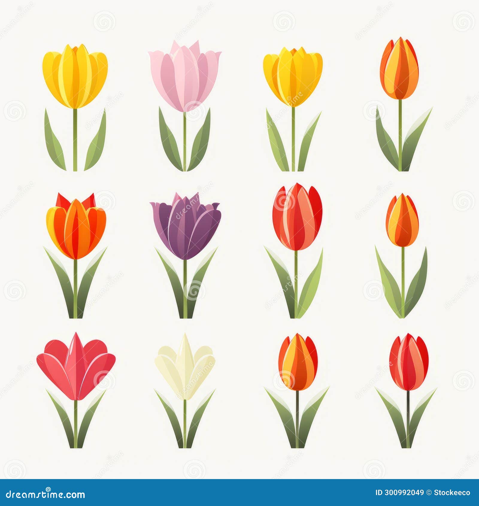 vibrant tulip   with subtle tonal variations