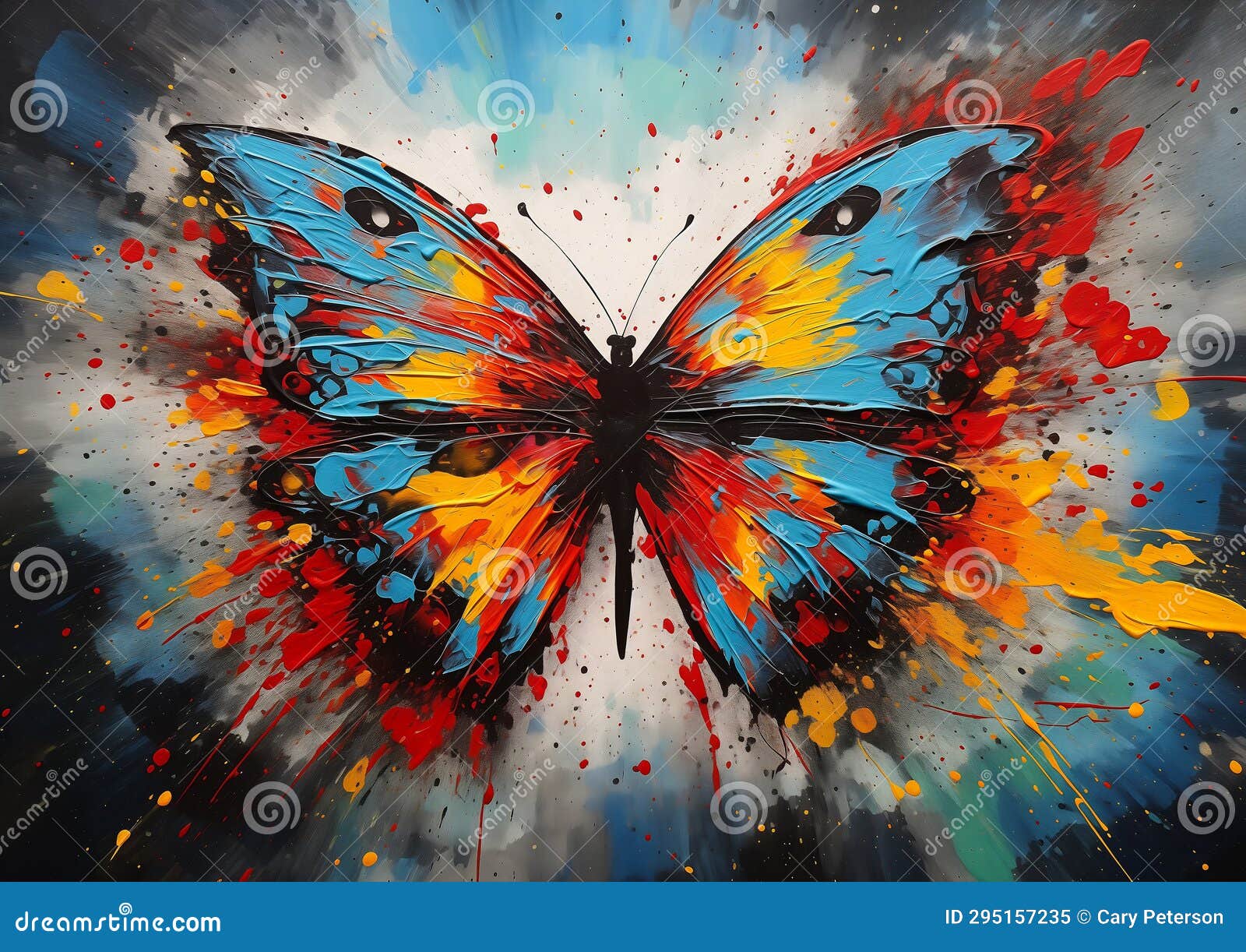 vibrant visions: the colorful world of a floating peacock butter