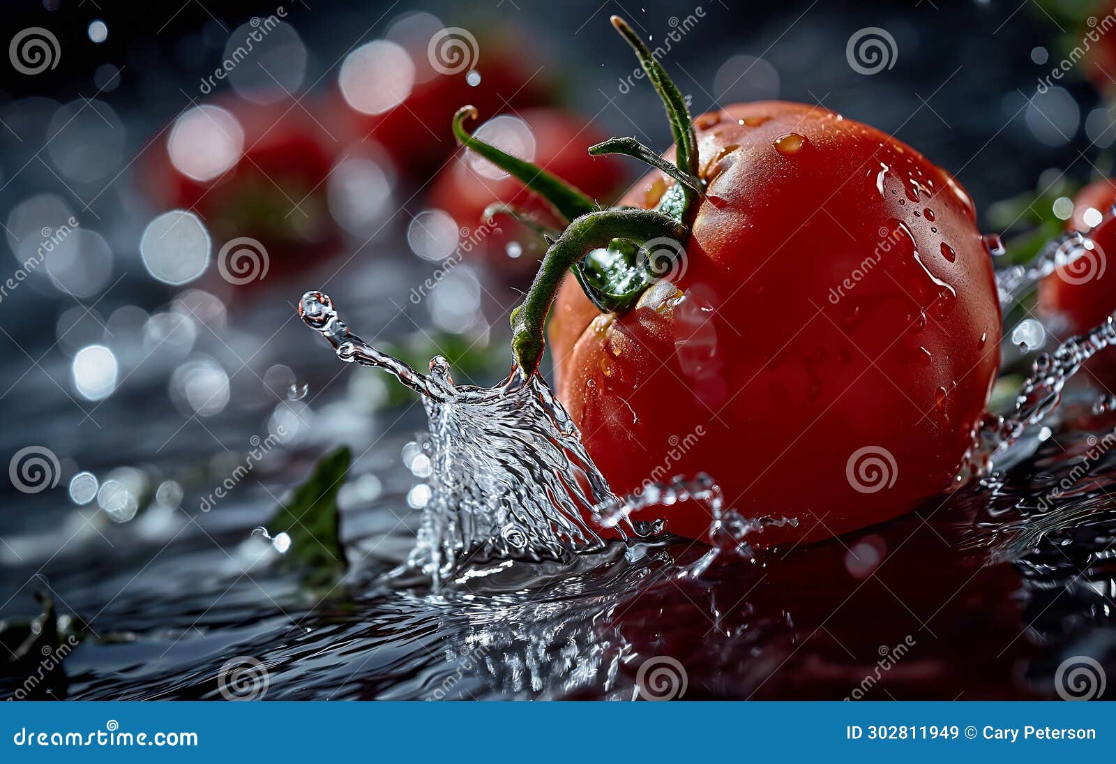 vibrant visions: a stunning splash of tomatoes captured in profe
