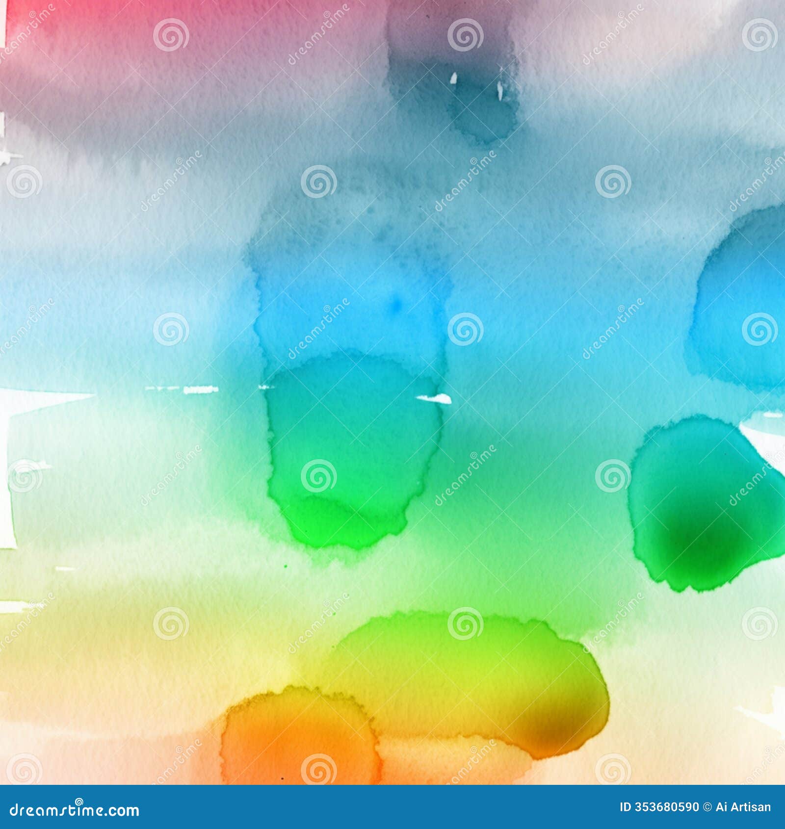 ai-generated image: watercolor background in rainbow hues