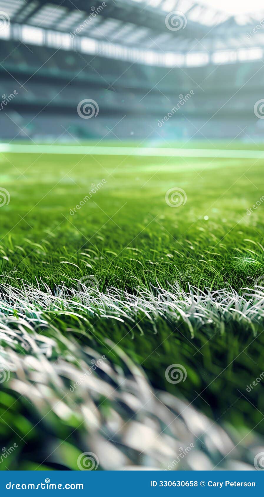 the vibrant world of soccer: a microscopic view of a green ironb