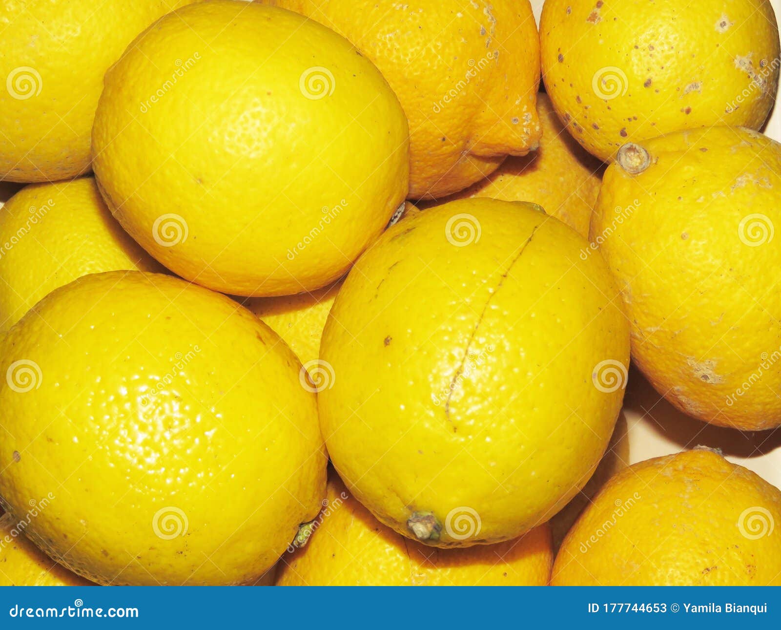 vibrant yellow lemons background