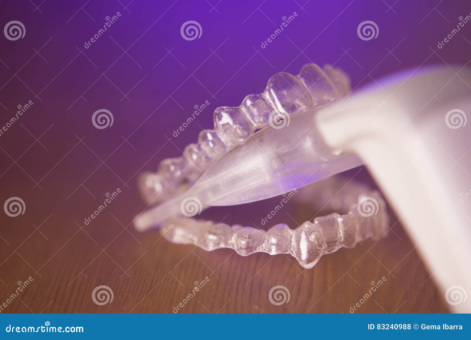 Vibrating Dental Device with Invisible Orthodontics Stock Photo Image