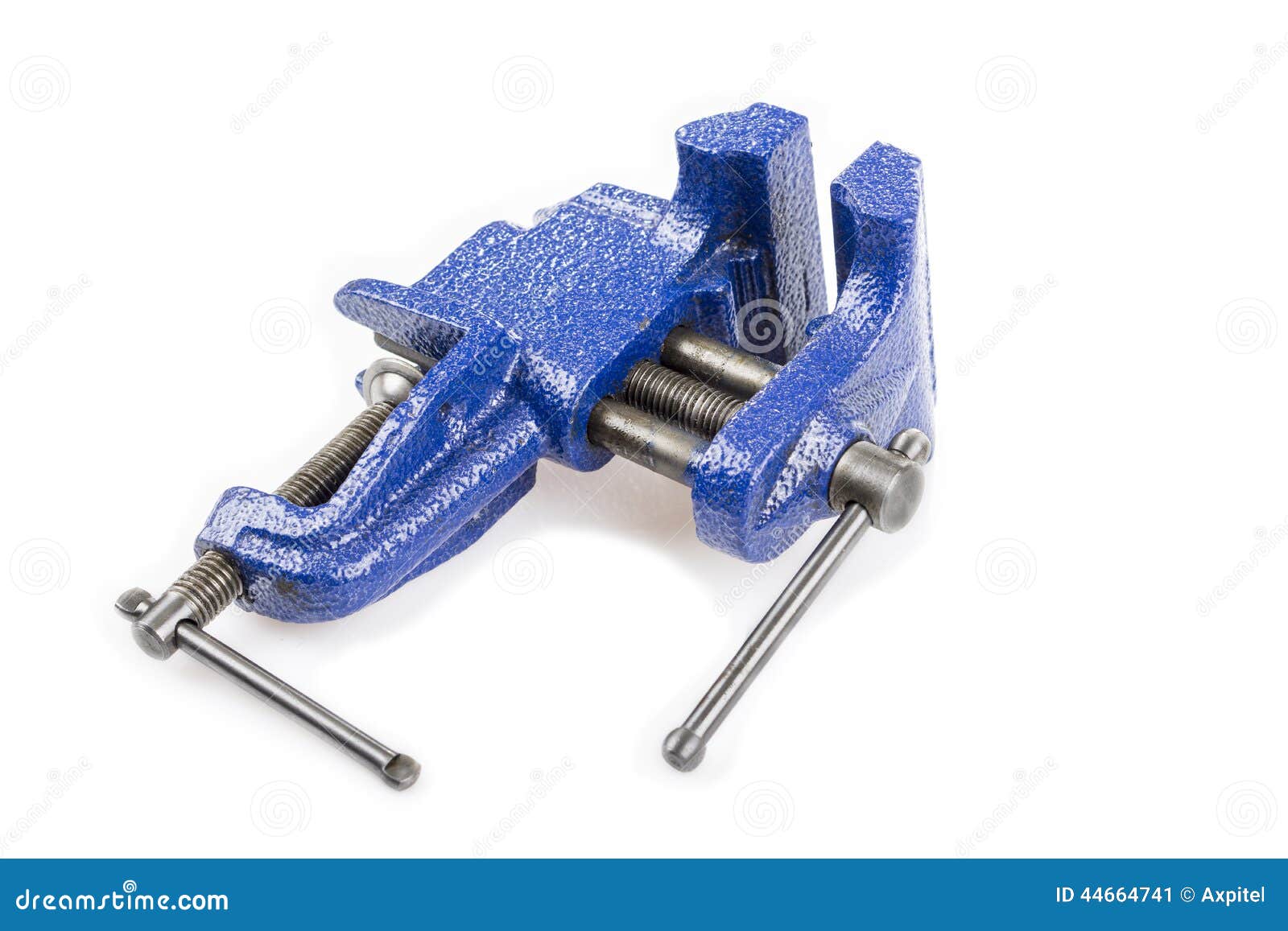 Vice clamp isolated stock image. Image of equipment, blue 44664741
