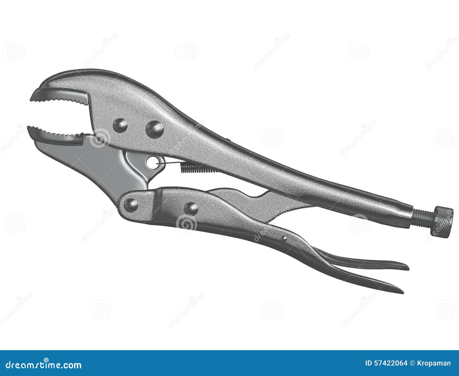 Vice Grips on White Background Stock Illustration Illustration of