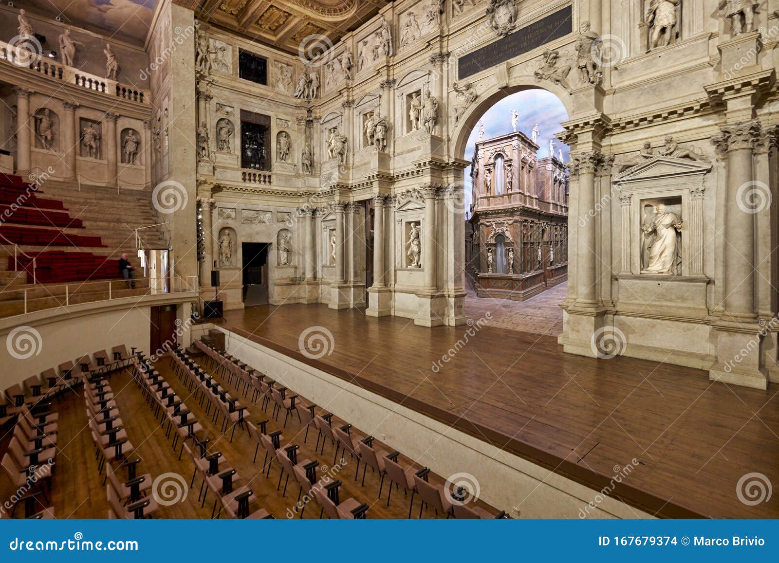 Teatro Olimpico Olympic Theatre in Vicenza, Veneto, Italy Editorial Stock  Image - Image of column, horizontal: 167679374