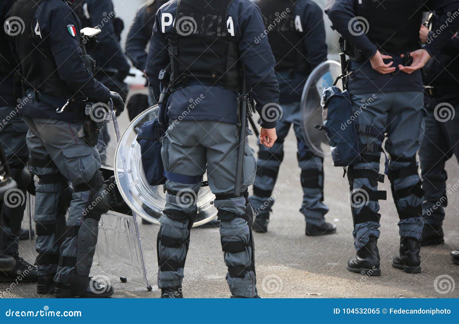 Vicenza, VI, Italy - January 28, 2017: Italian Police Riot Squad with ...