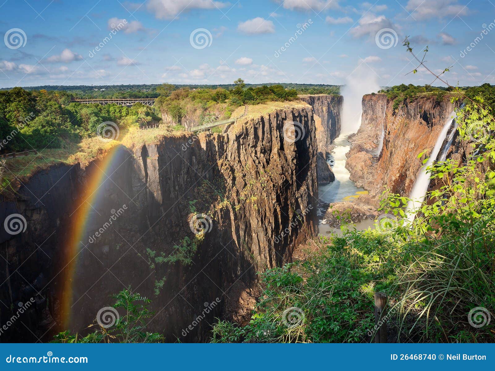 victoria falls, zambia, and rainbow