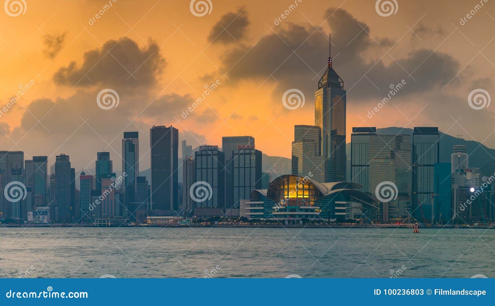 `Victoria Harbour` the Hong Kong Riverside Editorial Stock Photo