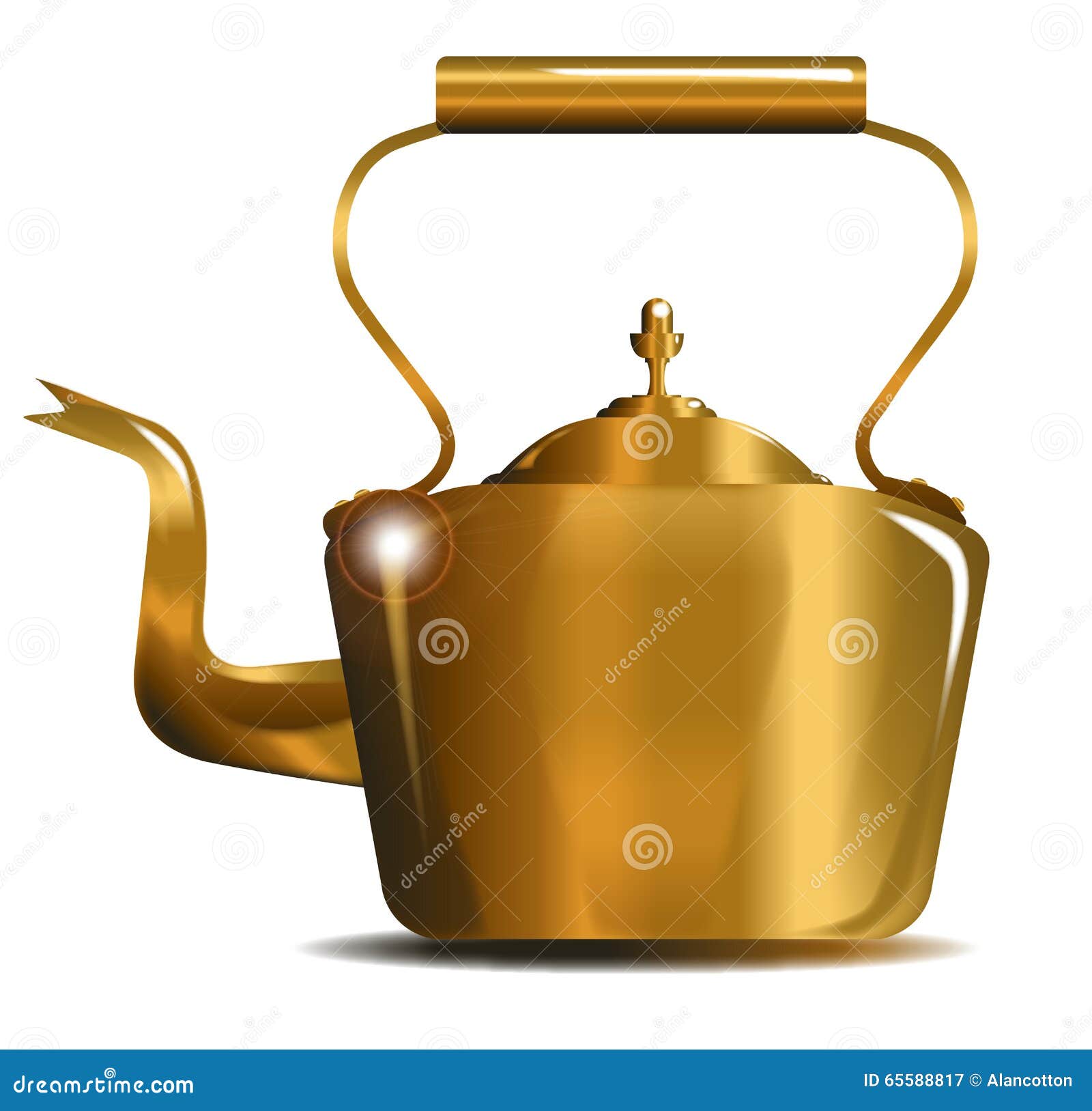 Victorian Copper Kettle stock vector. Illustration of kettle 65588817
