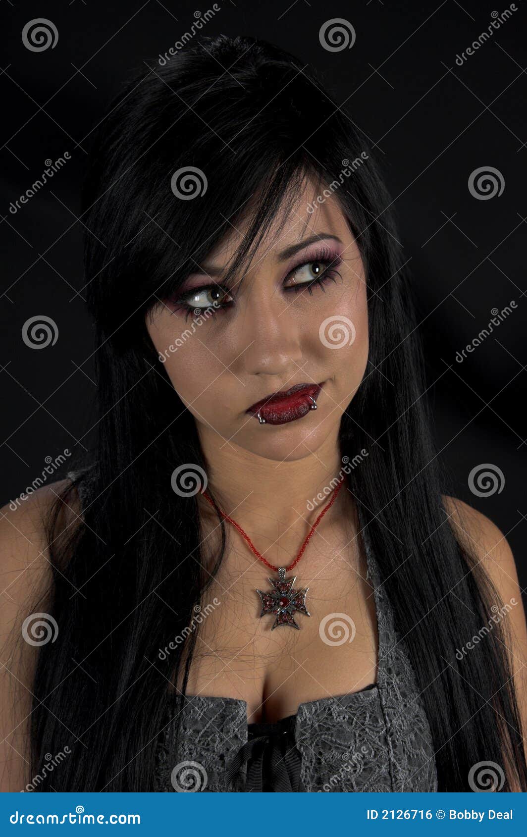 Victorian Gothic Teen Stock Photo Image Of Black Lips 21