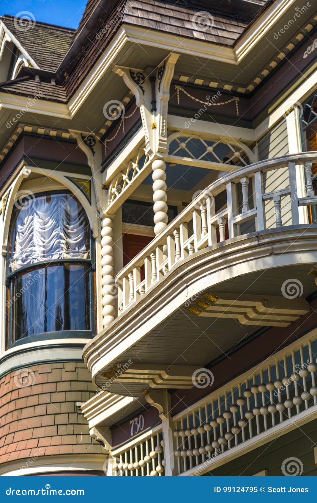 Victorian Home Details stock image. Image of curved, stick 99124795