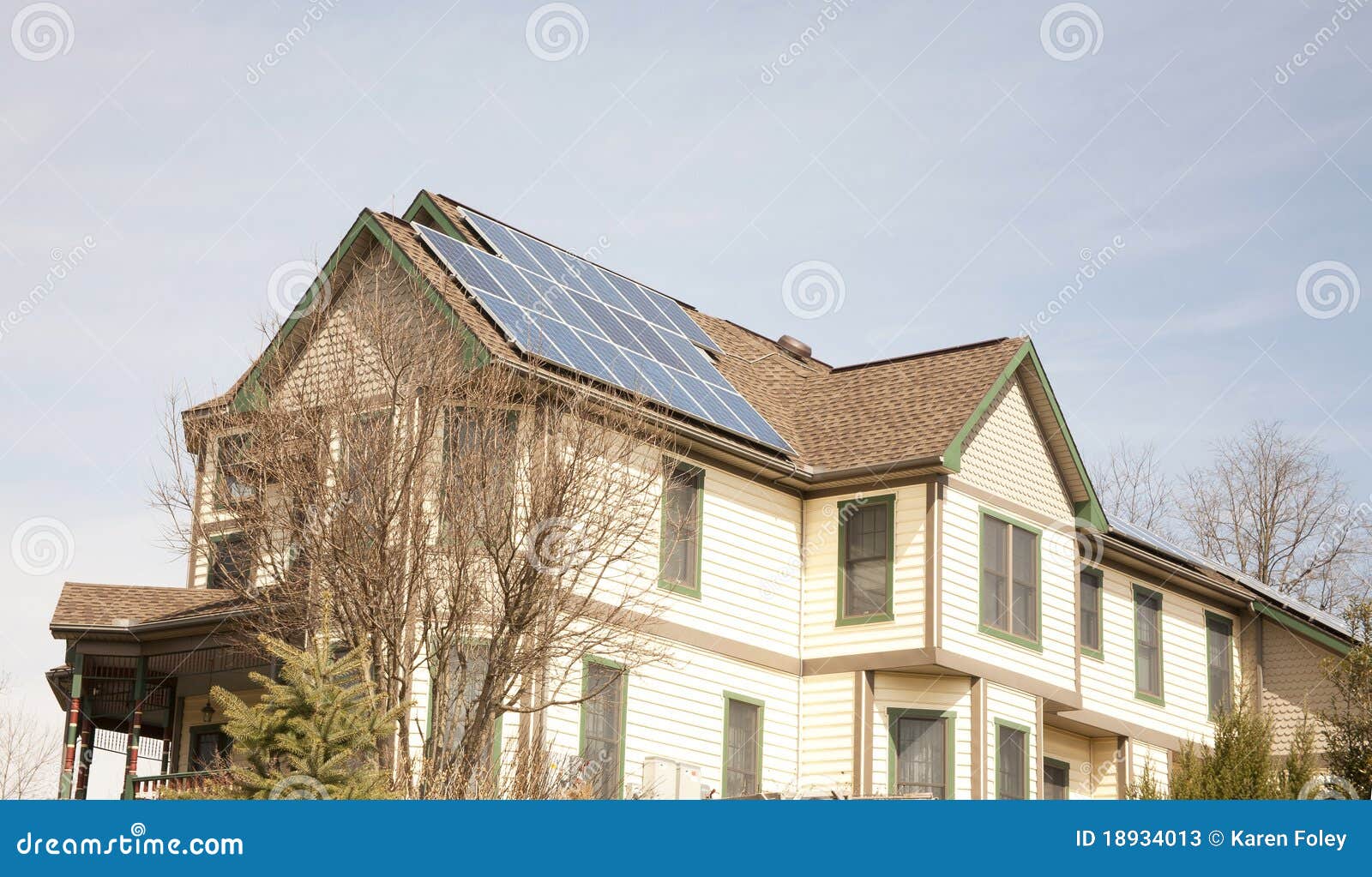 Victorian Home with Solar Panels Stock Image Image of generate