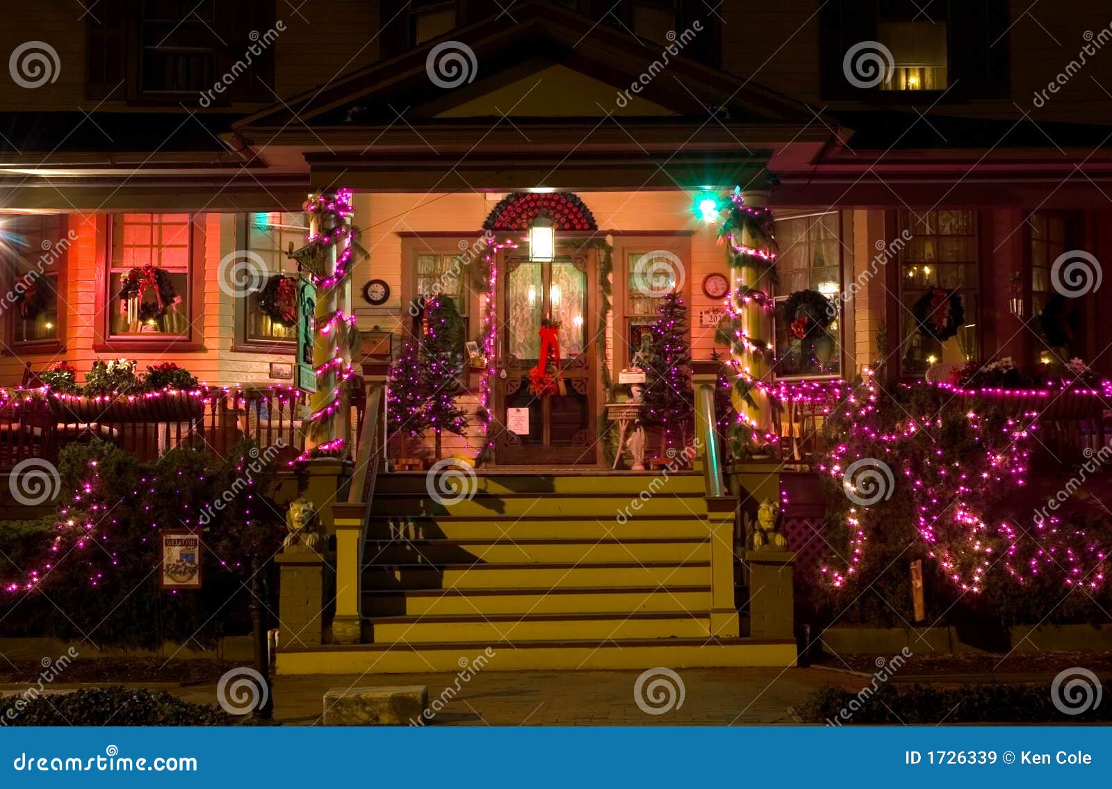 Victorian Porch At Christmas Royalty Free Stock Images Victorian Porch At Christmas Royalty Free Stock Images