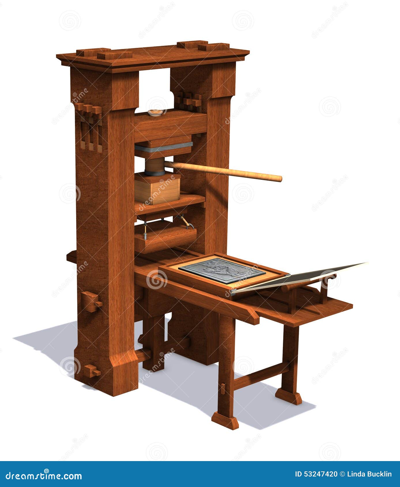 Old Wooden Printing Press Stock Illustrations – 64 Old Wooden