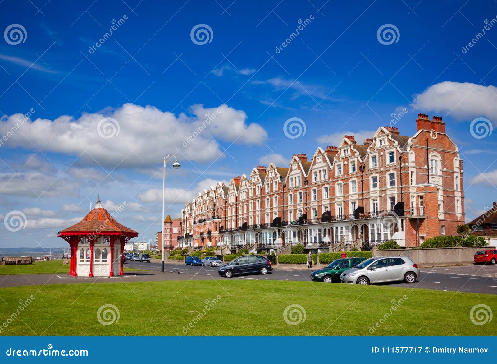 Brighton Word in Rainbow Colours Lights East Sussex Peir Blue Sky