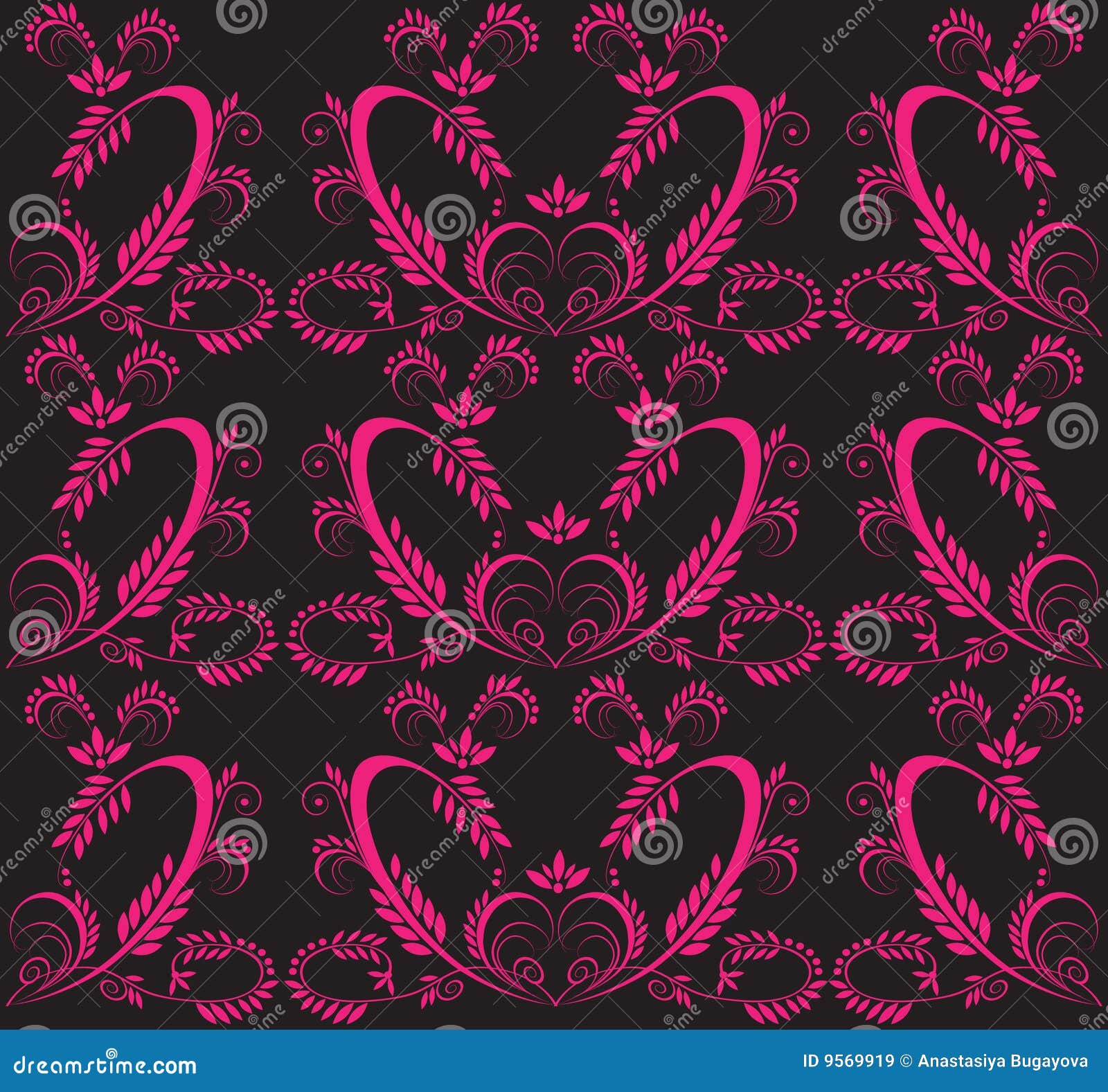 Victorian Seamless Background Stock Vector - Illustration of branch ...