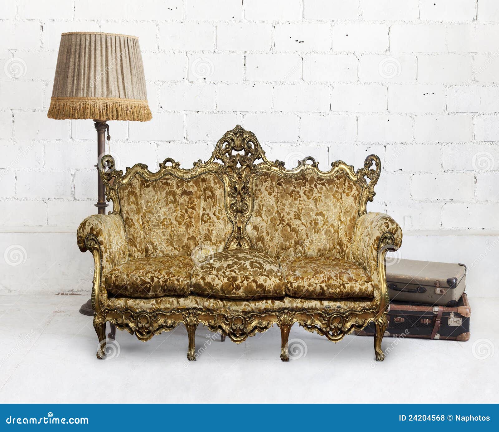 Victorian Sofa in White Room Stock Photo Image of decor, seat 24204568