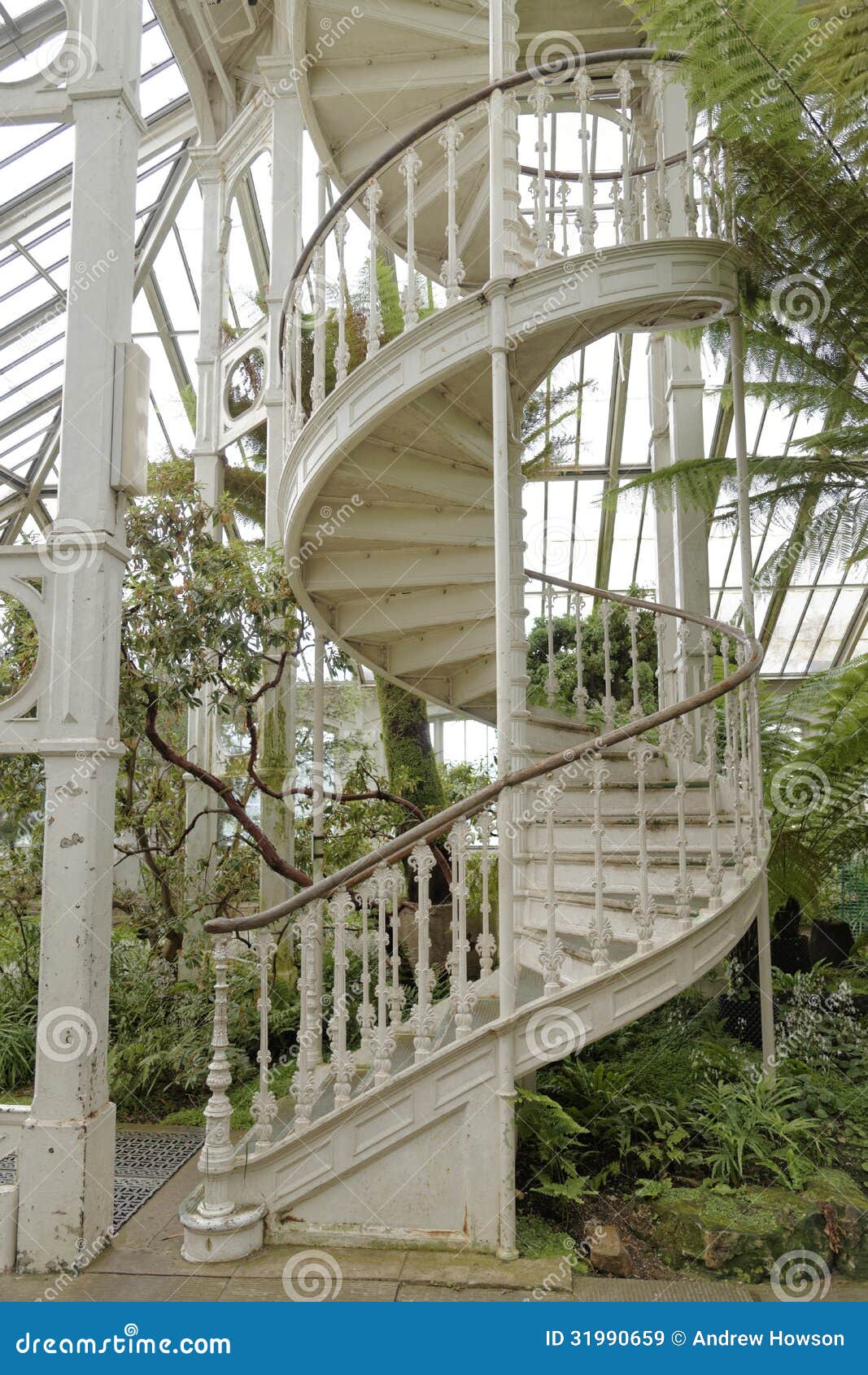 london, kew gardens: victorian staircase