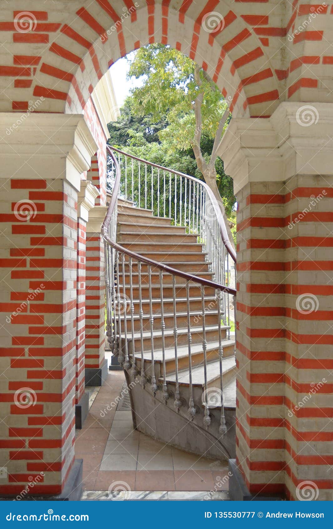 victorian style stairs. reserve park, lima, peru