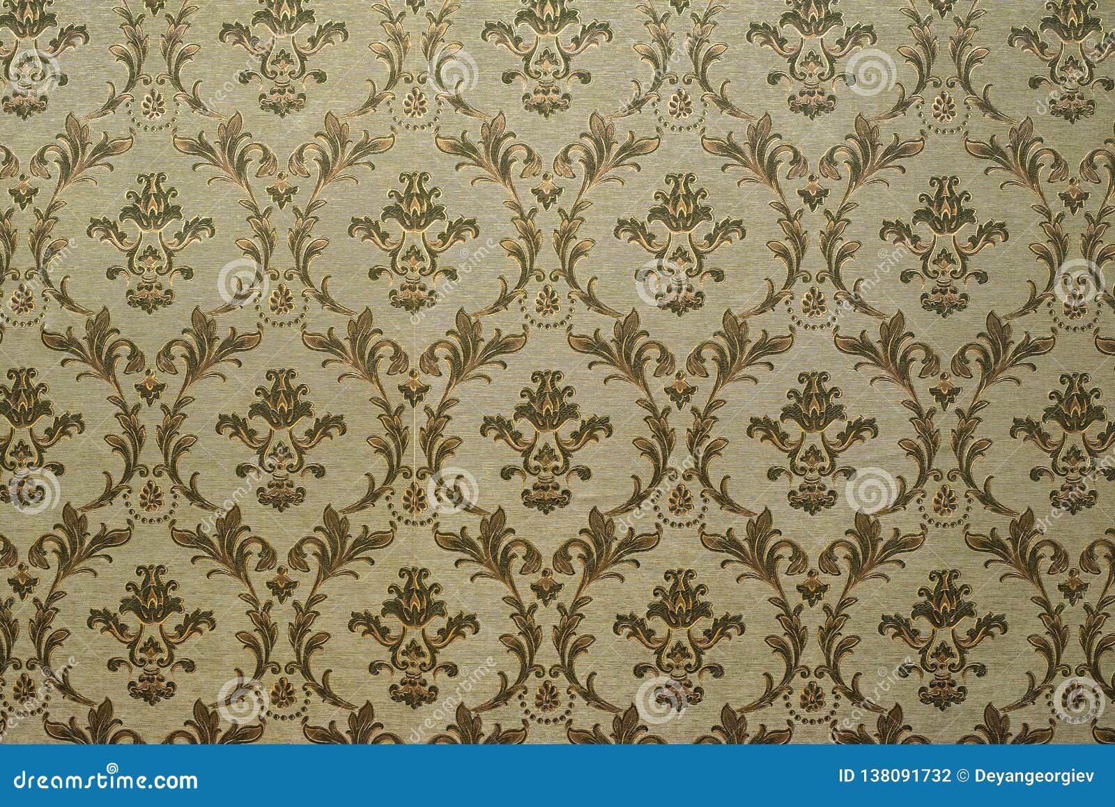 Victorian Style Vintage Pattern on Wall. Ornamental Background Wallpaper  Stock Photo - Image of backgrounds, retro: 138091732