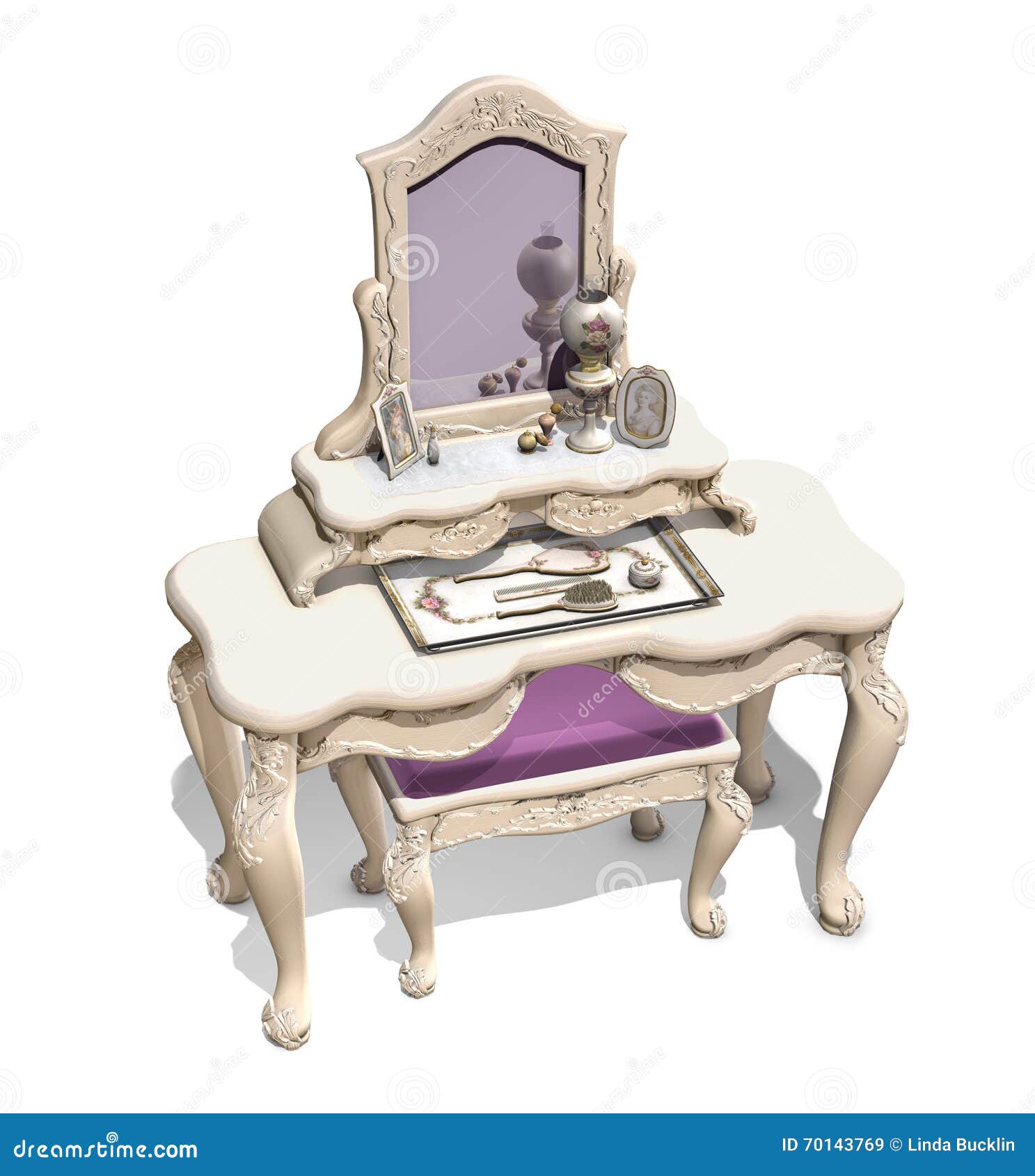 Victorian Vanity stock illustration. Illustration of furniture 70143769