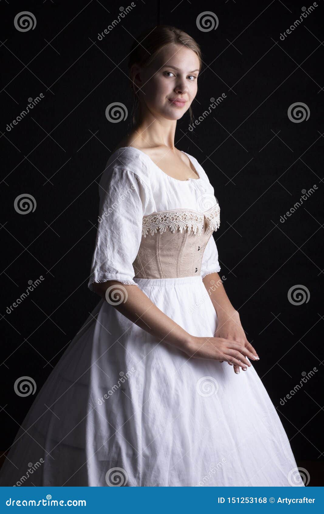 Victorian Woman in Underwear Stock Photo - Image of gown, history: 151253168