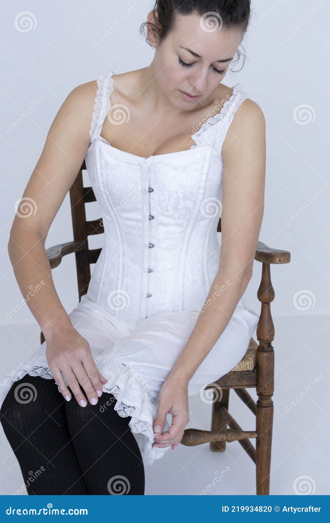 Victorian Woman Corset Underwear Stock Photos - Free & Royalty