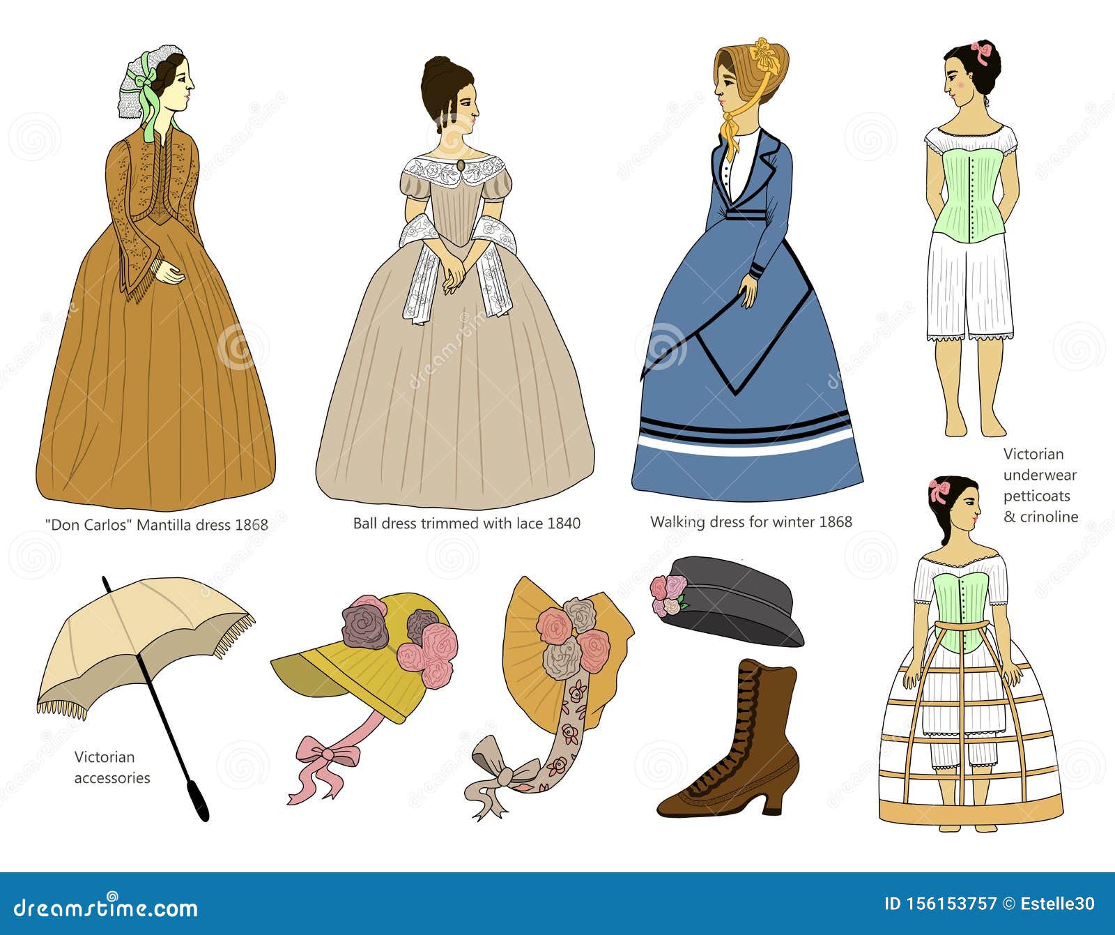 1830-70 Victorian Women`s Historical ...