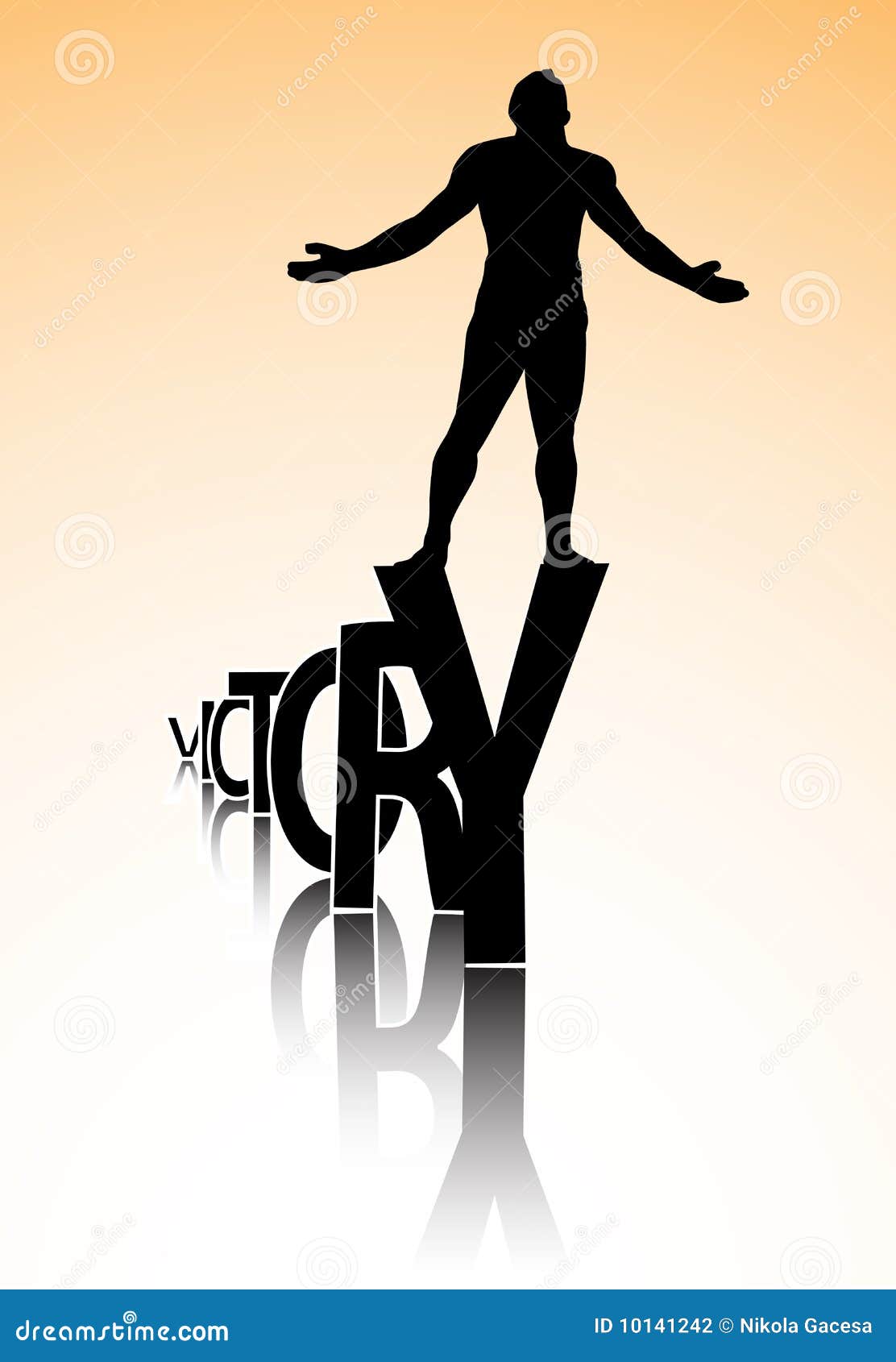 Victory stock vector. Illustration of happy, target, winner 10141242