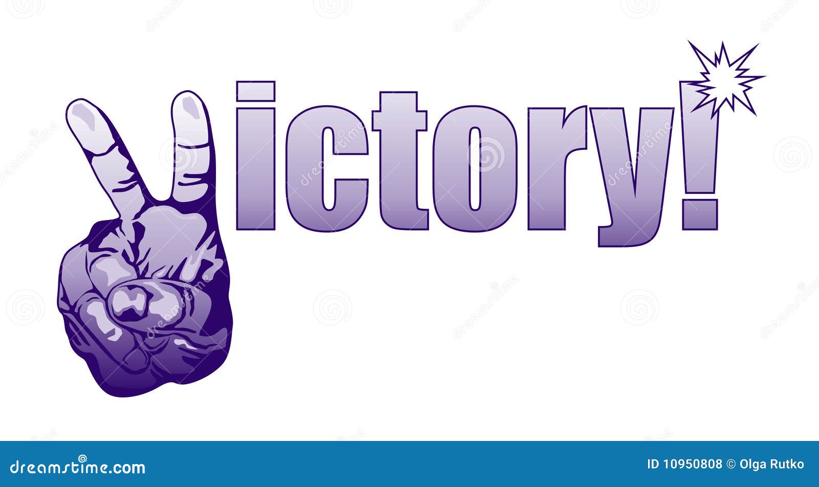 Victory! stock vector. Illustration of vector, football 10950808