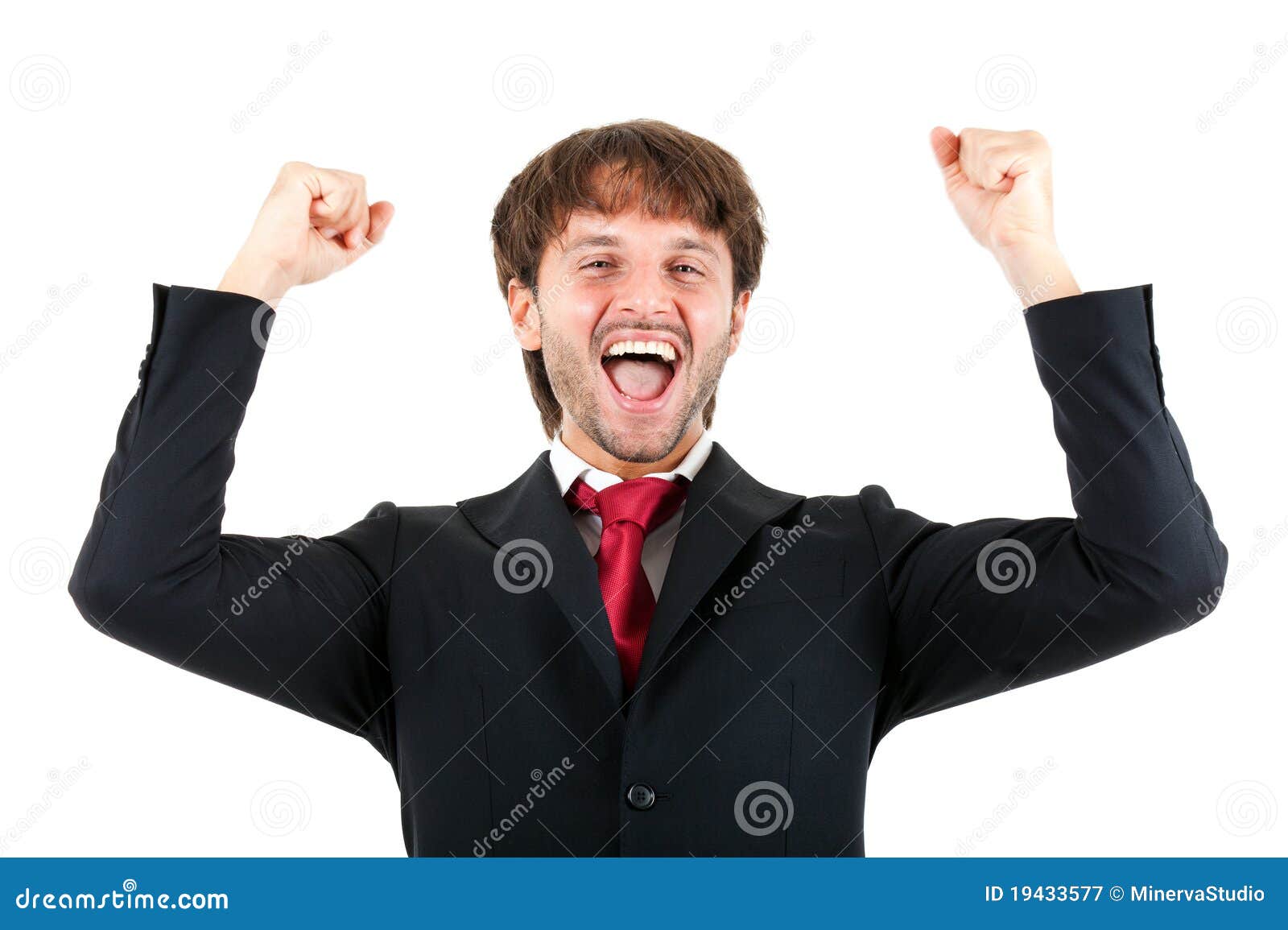 Victory stock image. Image of suit, businessman, isolated 19433577