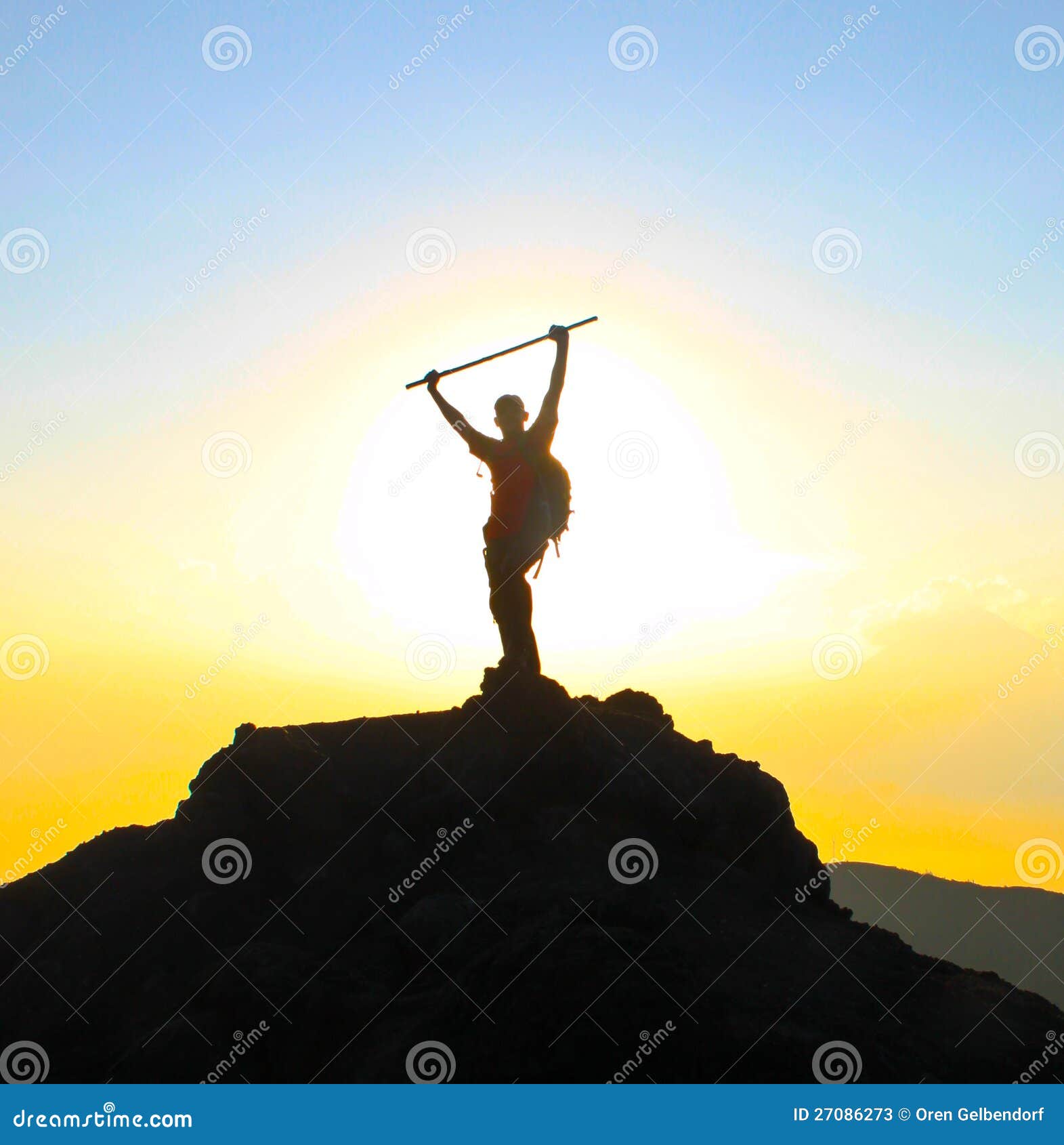 Victory stock image. Image of emotion, equipment, climber 27086273