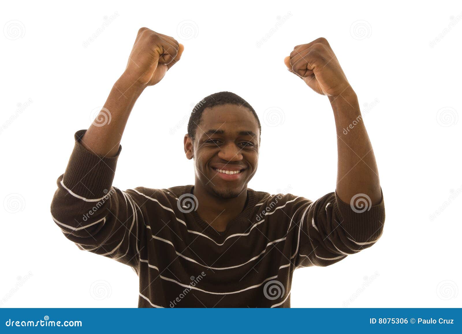 Victory stock photo. Image of isolated, black, portrait 8075306