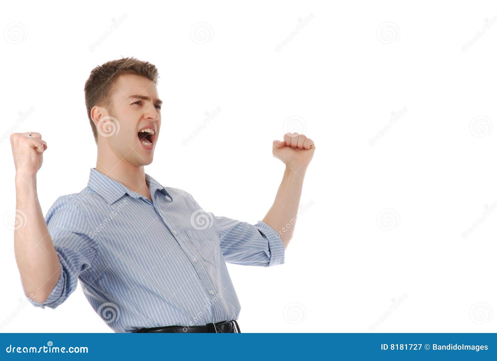 Victory! stock image. Image of isolated, casual, individuality 8181727