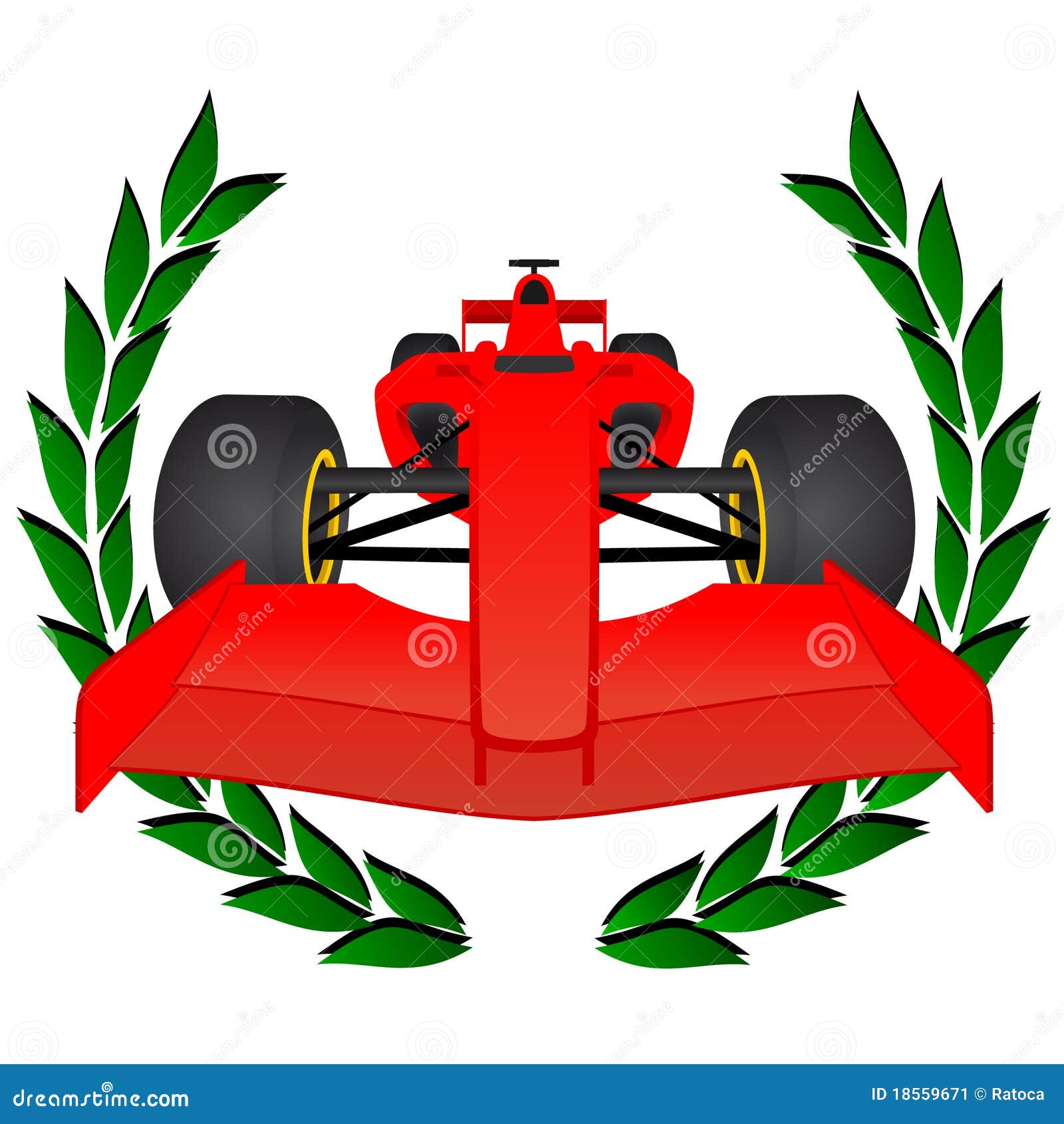 Victory car stock vector. Illustration of drive, laurel 18559671