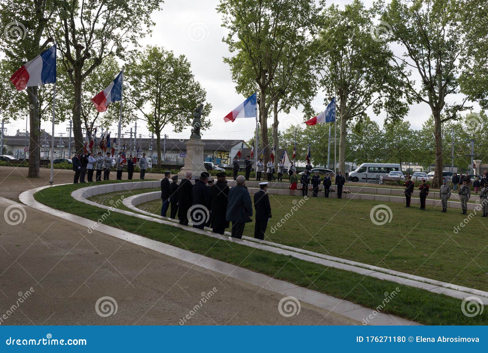 Victory Day in France, Ceremony, Anniversary, Military Parade Editorial
