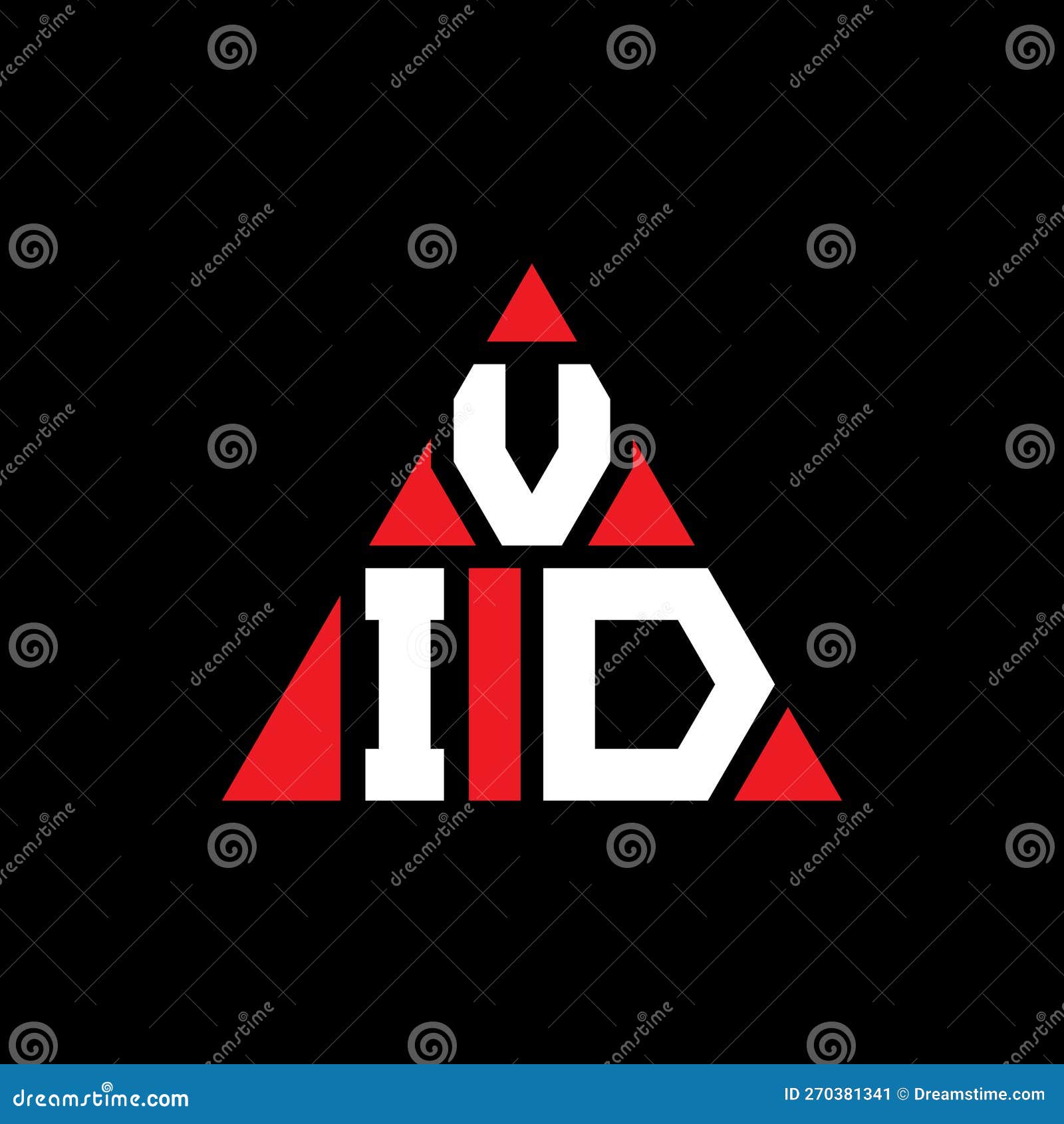 vid triangle letter logo  with triangle . vid triangle logo  monogram. vid triangle  logo template with red