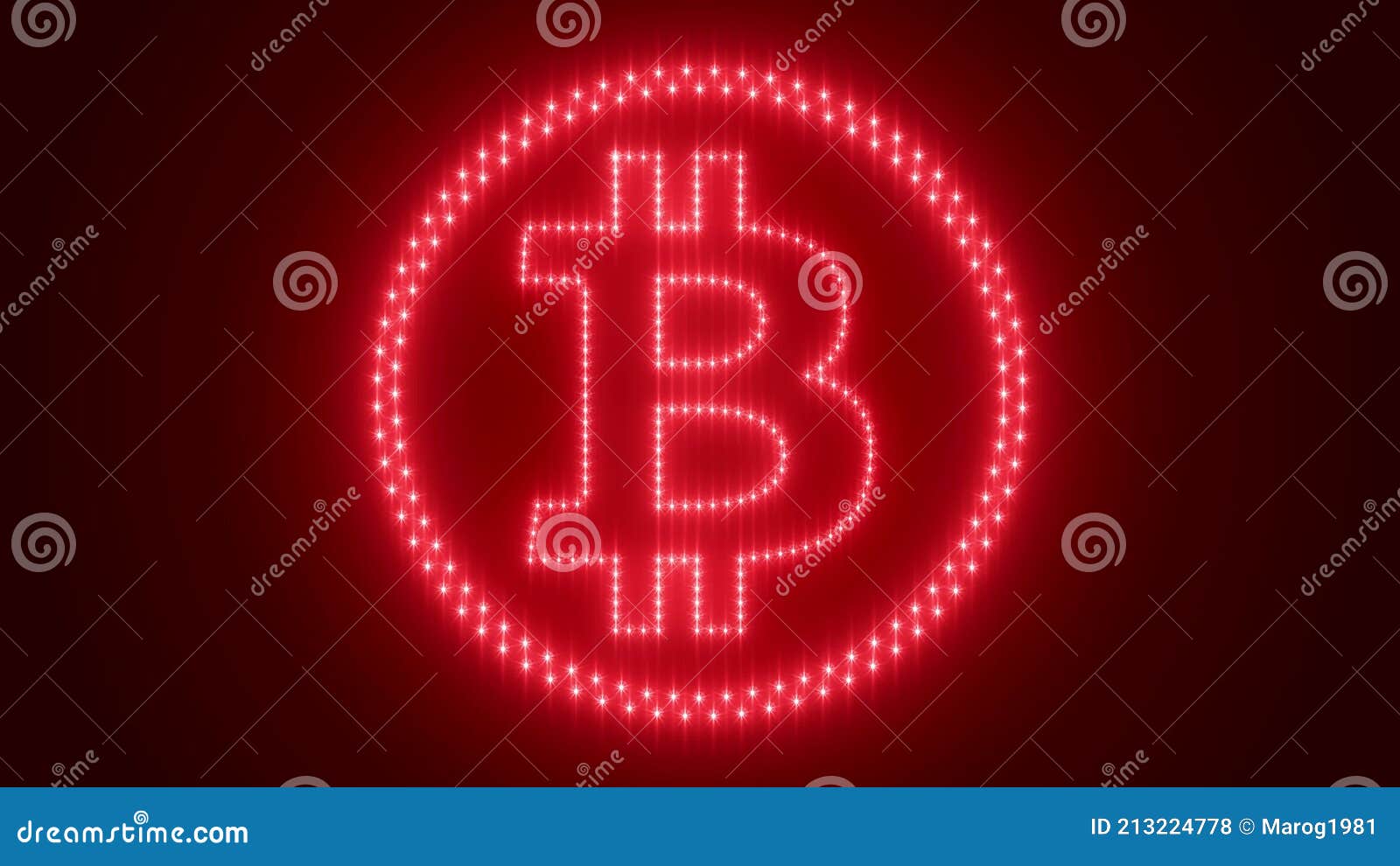 Video Animation of Bitcoin Logo with Red LEDs Stock Footage - Video of  emitting, exchange: 213224778