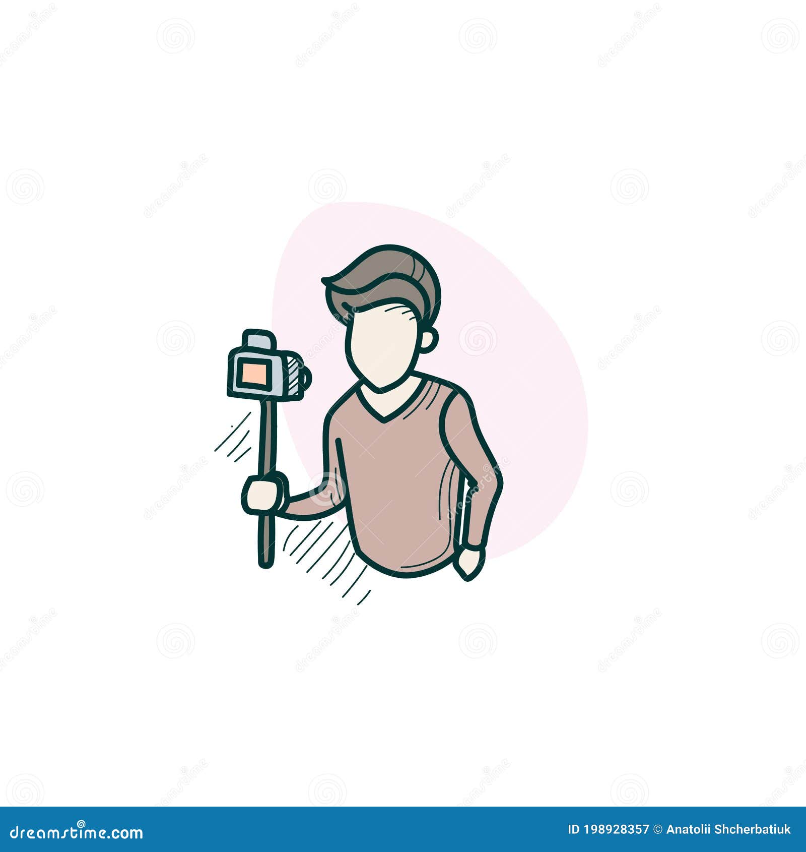 Continuous line drawing of woman holding microphone journalist symbol  vector illustration 7435382 Vector Art at Vecteezy