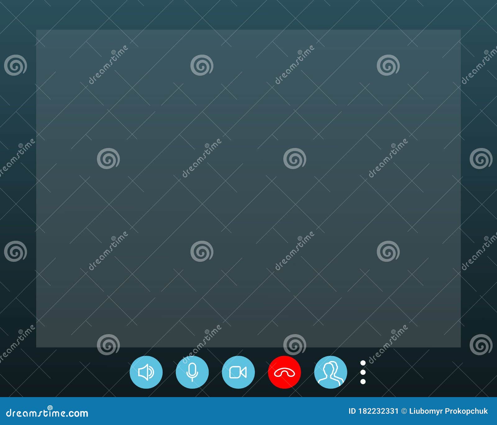 Video Call  Screen  Template Vector  Illustration Stock 