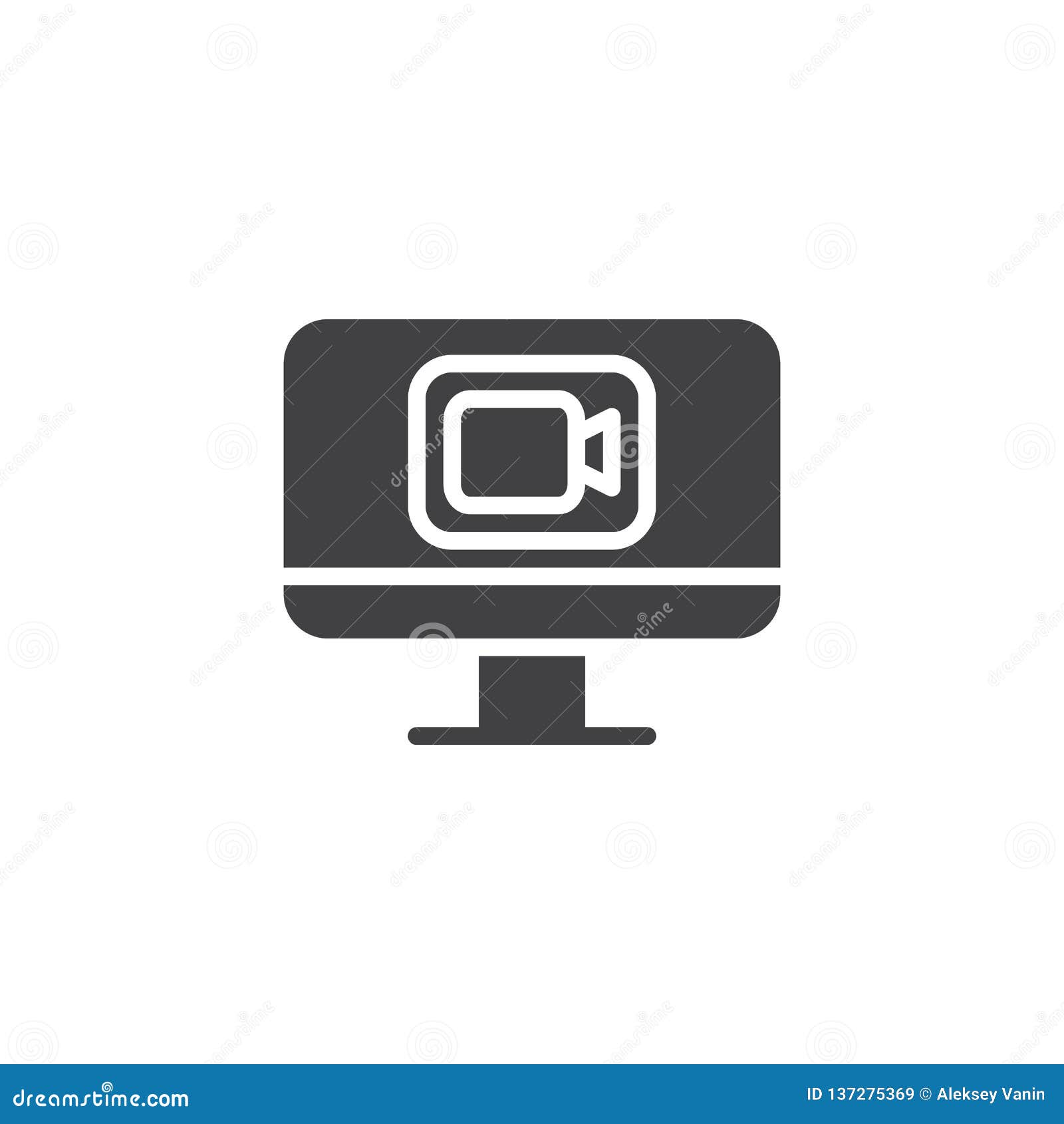 Video Call  Screen  Vector  Icon Stock Vector  Illustration 