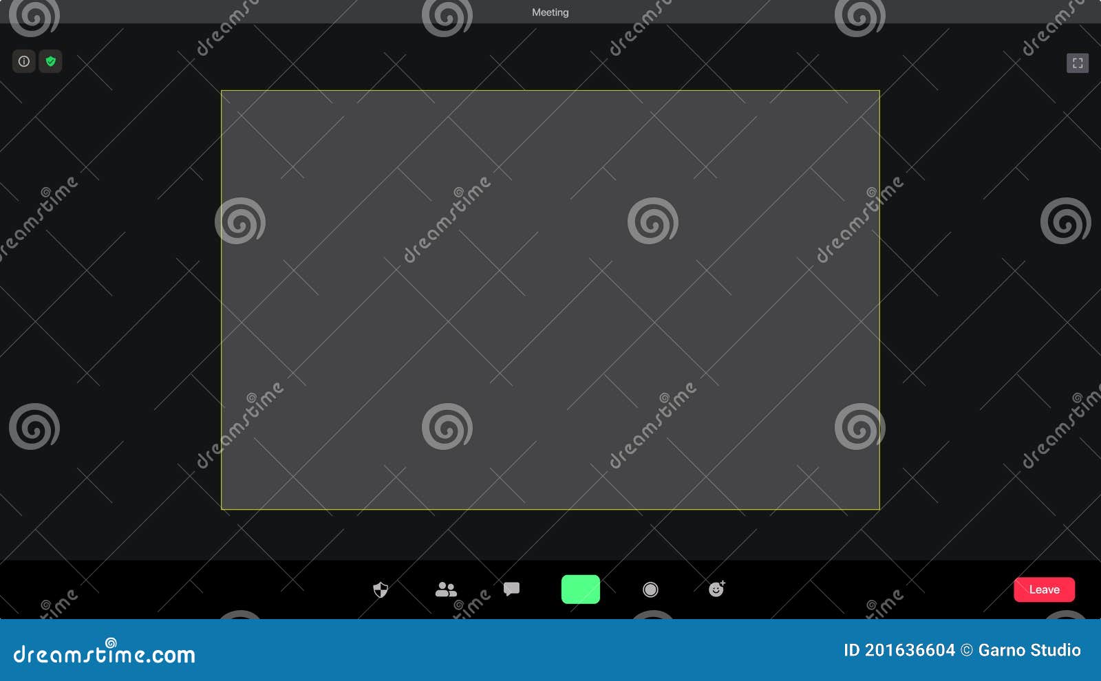 Zoom Video Call Template. Meeting App Flat Vector UI Interface Stock Zoom Video Call Template. Meeting App Flat Vector UI Interface Stock