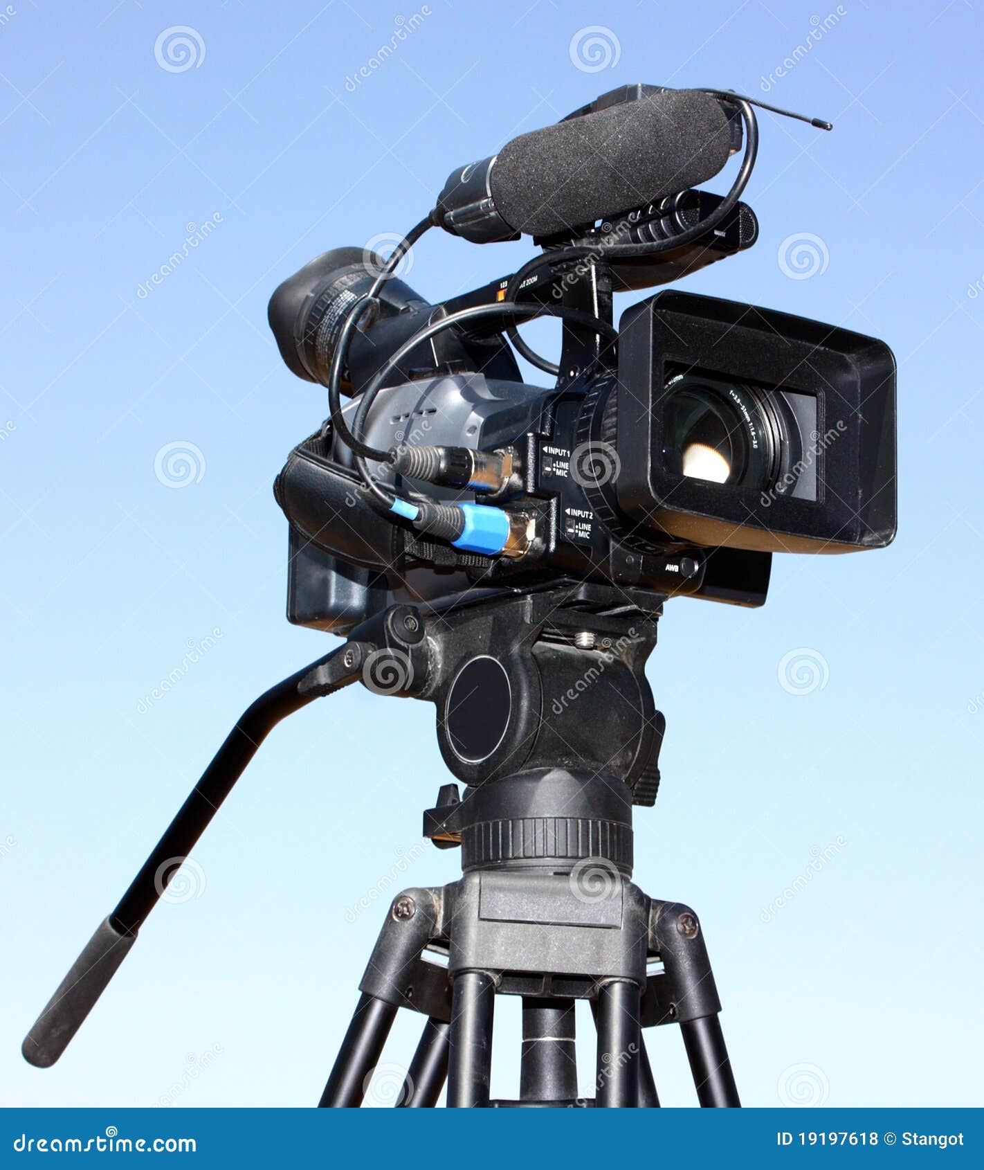 A video camera stock photo. Image of broadcast, lens 19197618