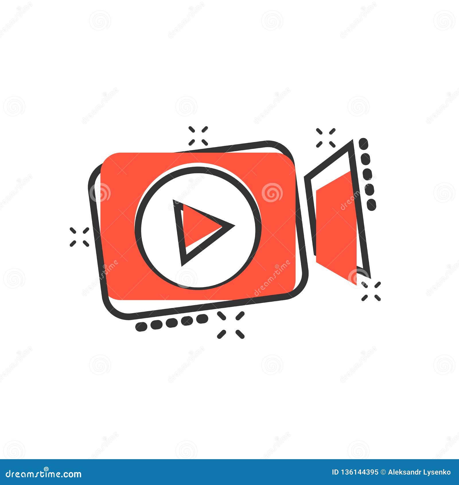 Video Camera Icon in Comic Style. Movie Play Vector Cartoon Illustration Pictogram Stock Vector - Illustration of cine, motion: 136144395 Video Camera Icon in Comic Style. Movie Play Vector Cartoon Illustration Pictogram Stock Vector - Illustration of cine, motion: 136144395