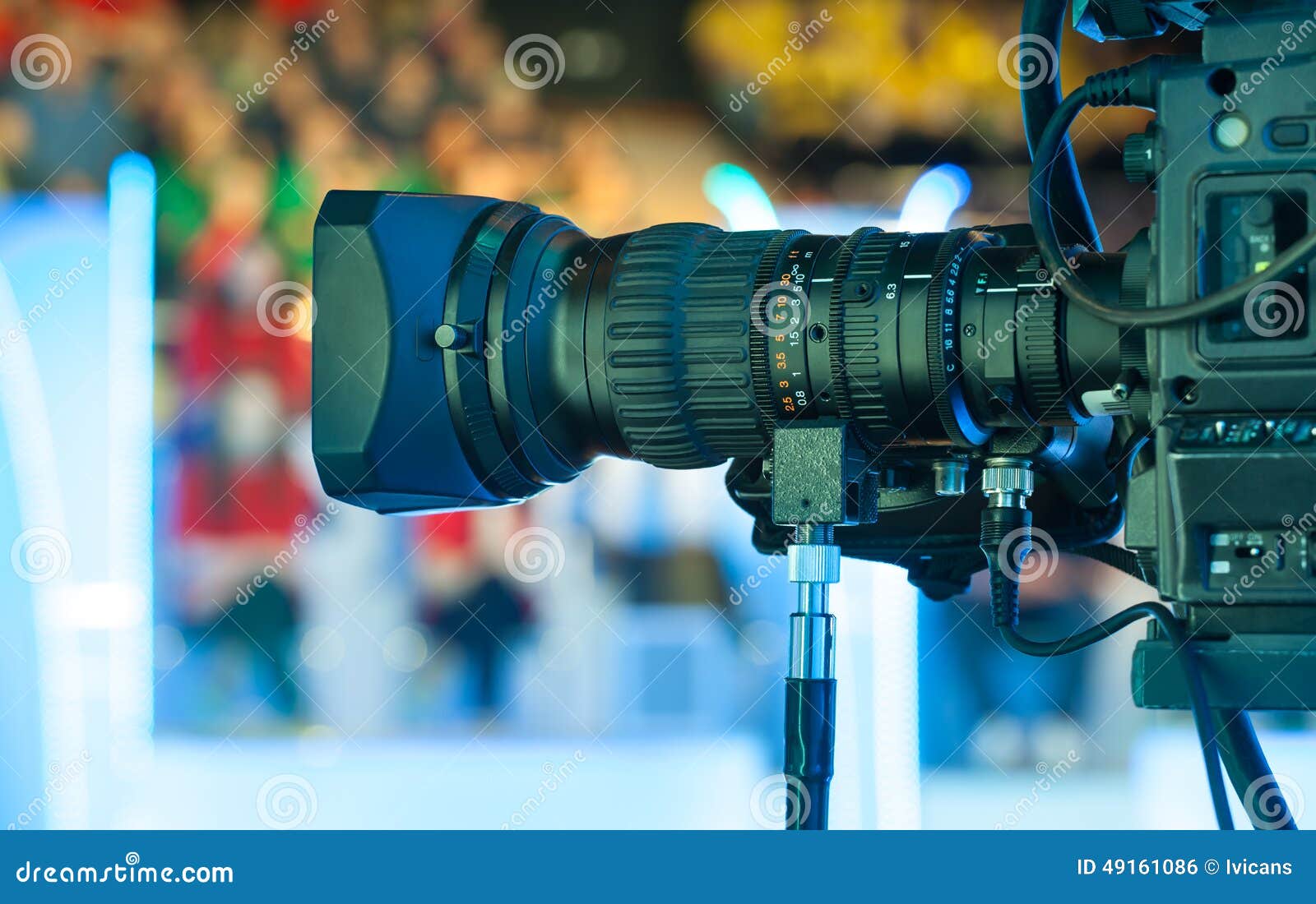 Video camera lens stock photo. Image of equipment, show 49161086