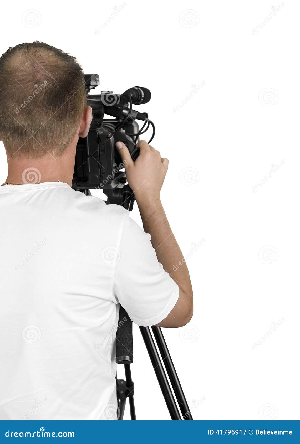 Video camera operator stock image. Image of digital, lens 41795917