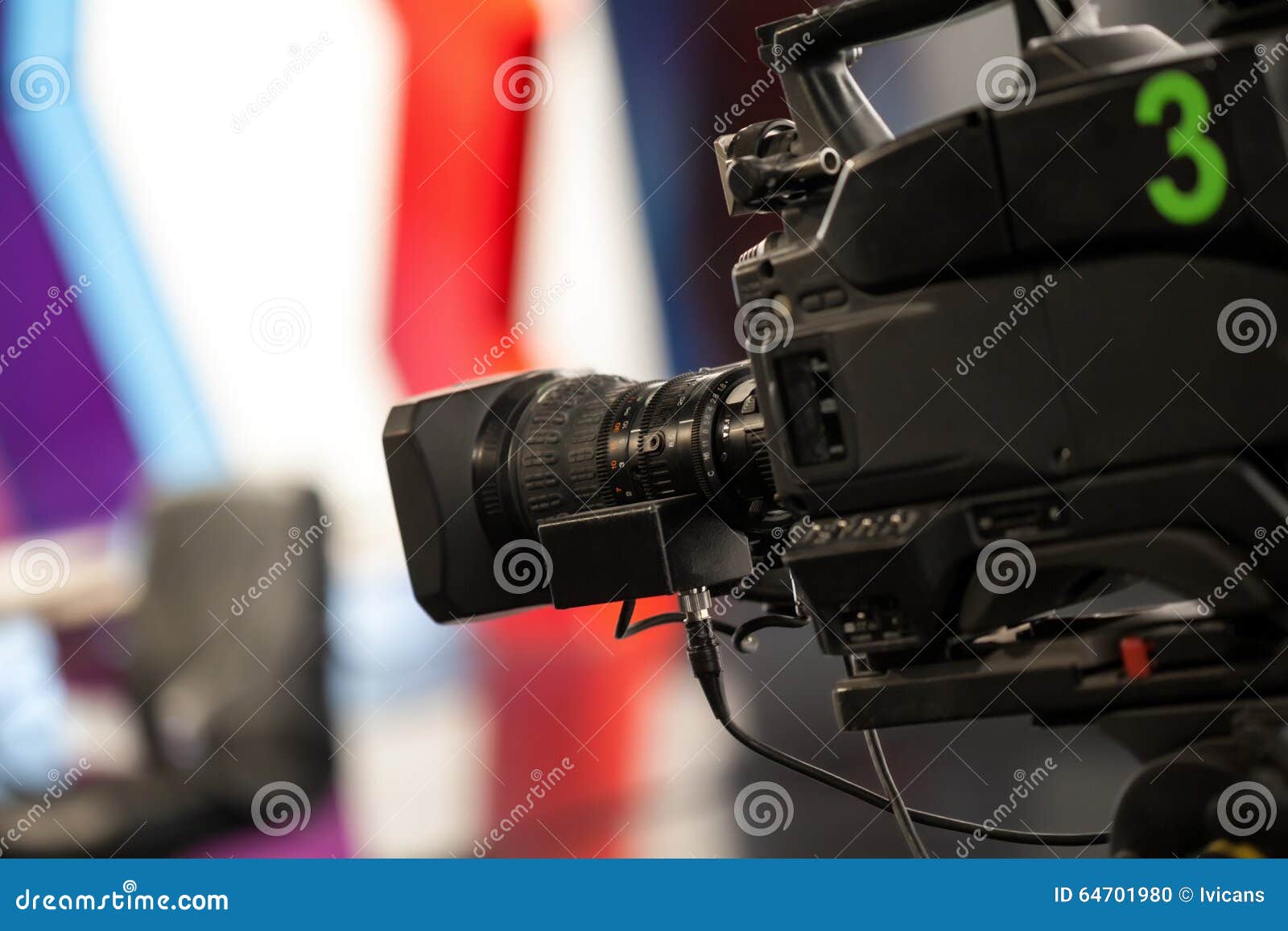 Video Camera Recording Show in TV Studio Stock Photo Image of