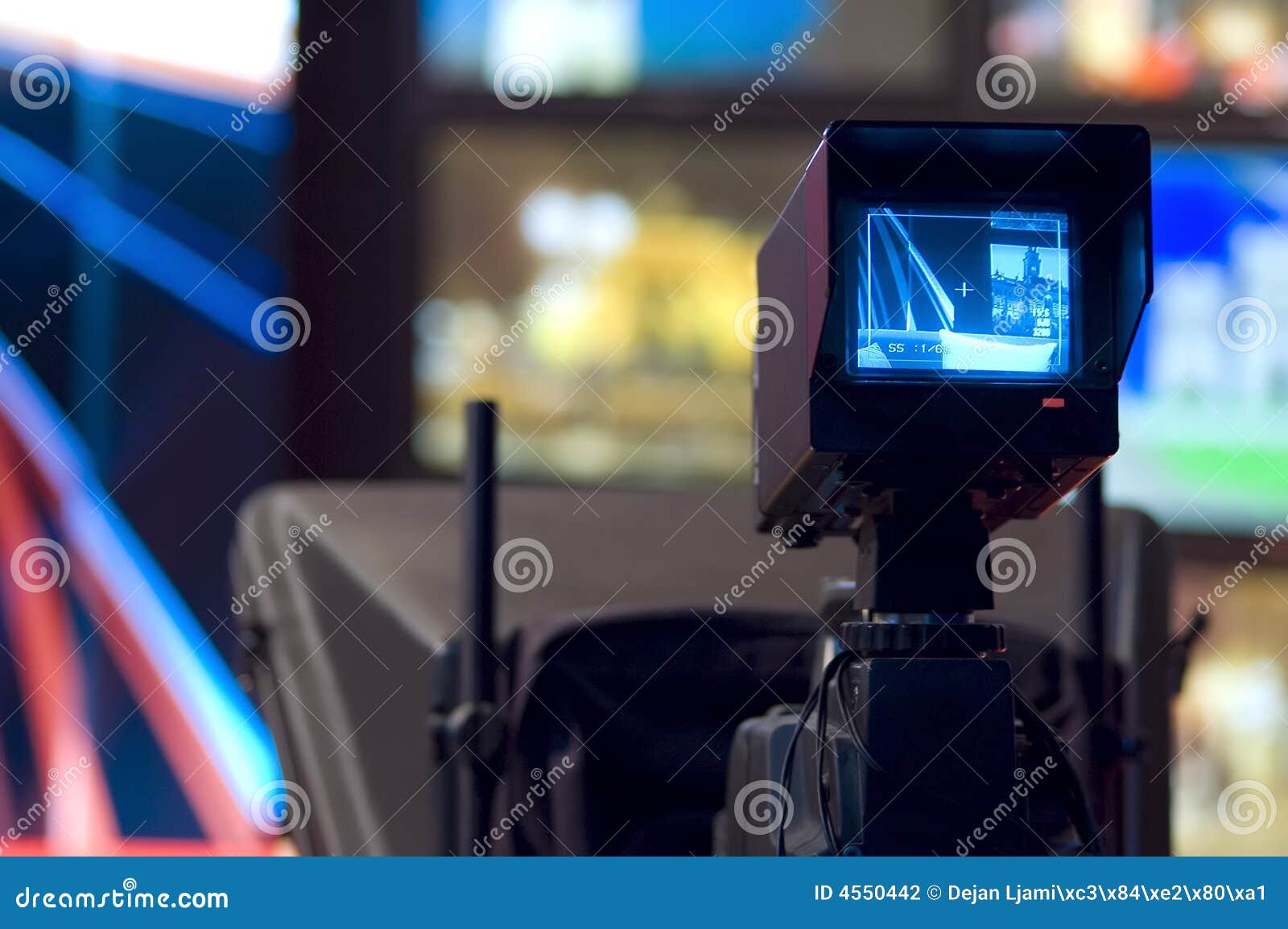 Video camera viewfinder stock photo. Image of live, expressive 4550442