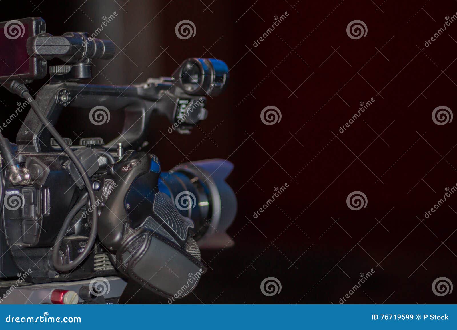Video cameras on the job. stock image. Image of hood 76719599